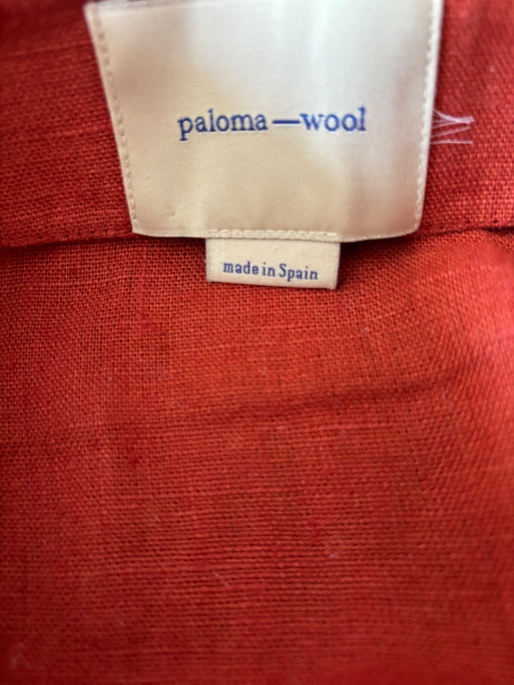 Paloma Wool Linen Midi Skirt | Burnt Orange | XS 36 | Pocket Belt - Picture 5 of 12